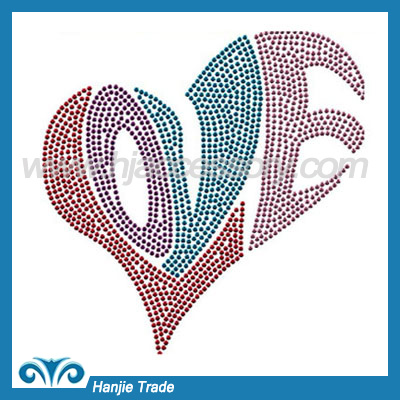 Wholesale Crystal Transfers With Heart Shape Design
