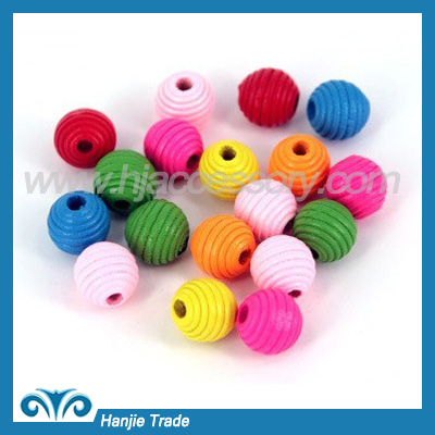 Mixed Multicolor Wood Beads