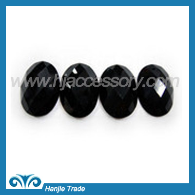 Black Oval shape acrylic rhinestone