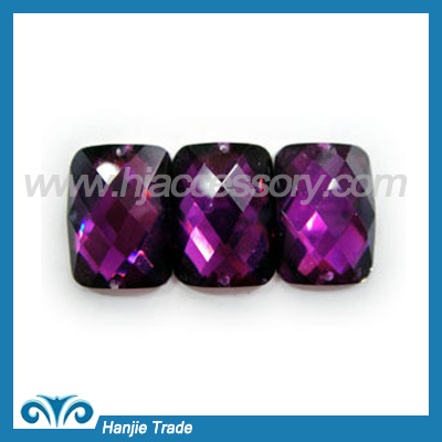 Purple acrylic flatback rhinestone