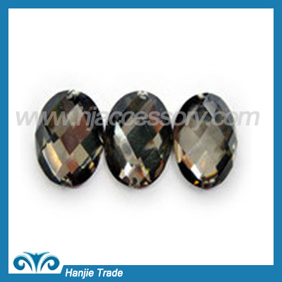 Oval Flatback Acrylic Bead Rhinestone