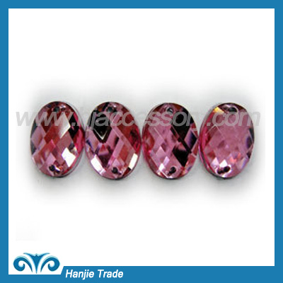 Pink flatback acrylic rhinestone