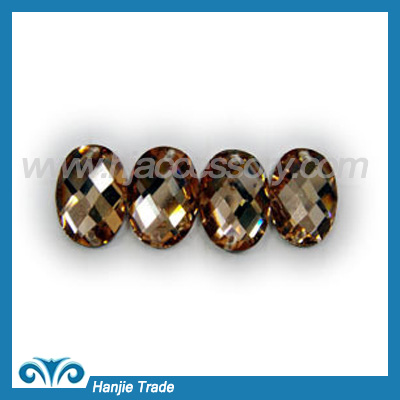 Oval shape acrylic rhinestone