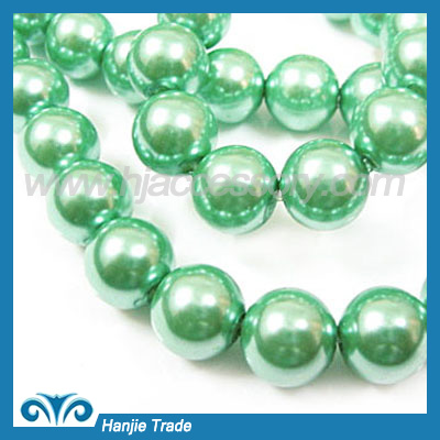 Green Colors Round Acrylic Pearl Loosen Bead