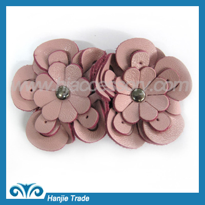 Fashion Leather handmade flower for shoes decoration