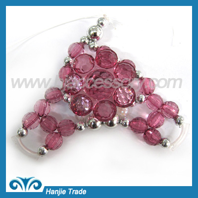 Handmade flower with acrylic beads for shoes decoration