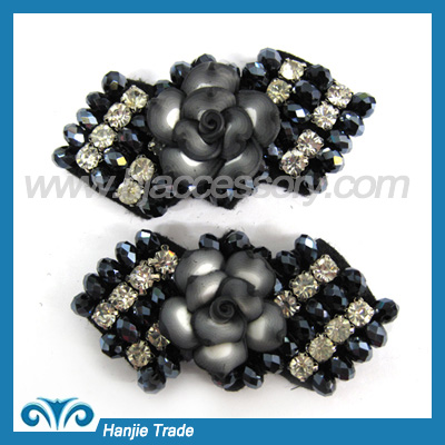 Fashion Crystal Rhinestone with Beads Shoes Flower