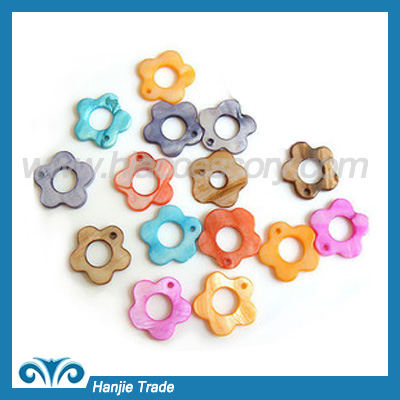 New Beads Natural Mather Shell Top Drilled Flat Flower