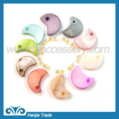 Moon Shape Natural  Shell For Jewelry Accessary