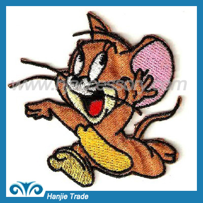 Garment embroidery patch mouse design