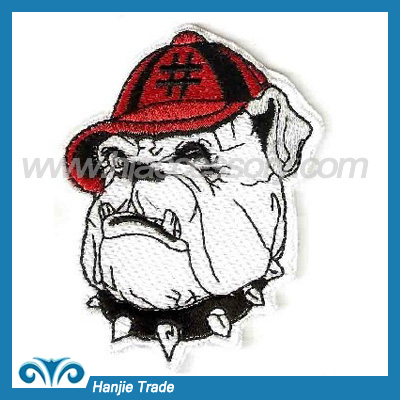 Garment embroidery patch dog design