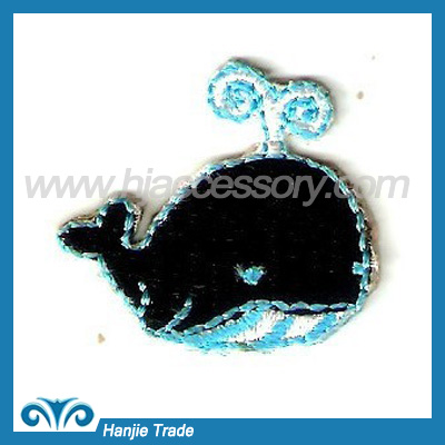 Garment embroidery patch dolphin design