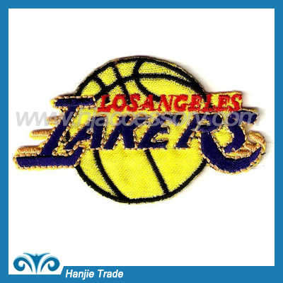 Garment embroidery patch basketball design