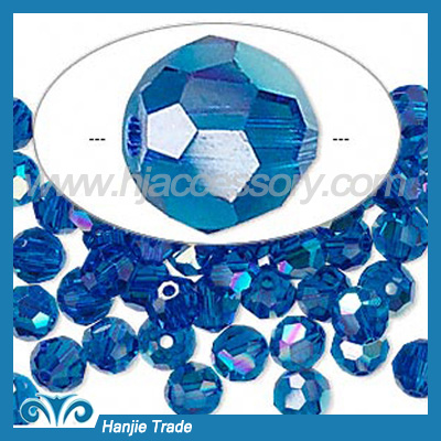 Bulk Round Faceted Beads Crystal 5000 Sapphire AB