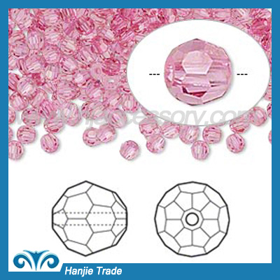 Bulk Round Faceted Beads Crystal 5000 Light Rose