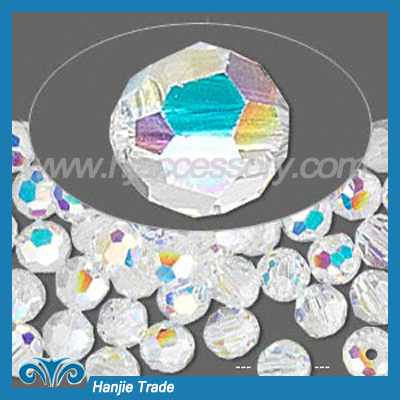 Bulk Round Faceted Glass Beads Crystal 5000 AB Color