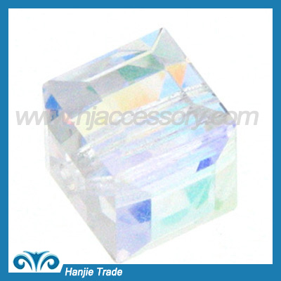 Bulk Square Faceted Cube Crystal Beads 5601