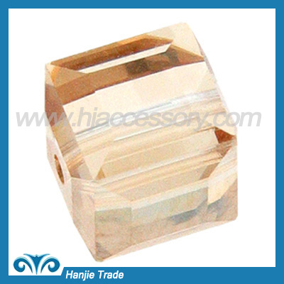 5601  Crystal Golden Shadow  Crystal Cube Bead