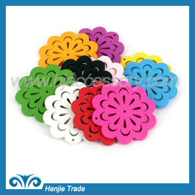 Colorful Wooden  hollow out Flower Beads  Jewelry beads