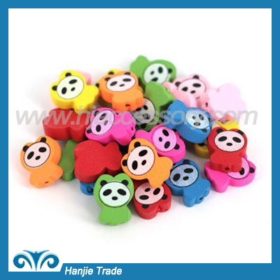 Cute colorful wooden beads