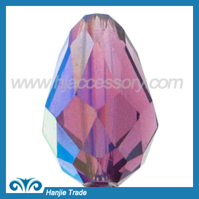 Bulk Faceted Polygon Crystal Beads 5203 Amethyst AB
