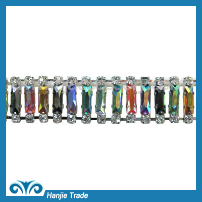 Crystal AB color rhinestone chain