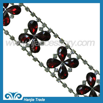 Hot sale trimming with crystal rhinestone