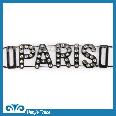 Crystal rhinestone banding with plastic base in Paris design