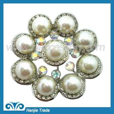 Fashion Pearl Brooches with Rhinestones,top quality