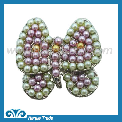 Fashion Pearl Alloy Brooch for butterfly design