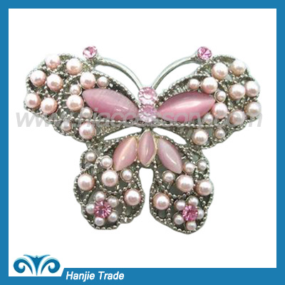 Fashion Pearl Alloy Brooch for butterfly design