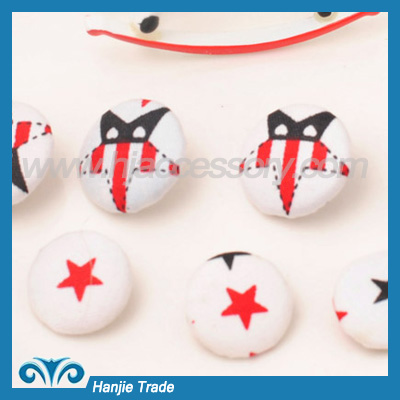 Fashion star style fabric covered button