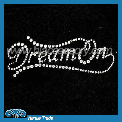 Wholesale Crystal Transfers With Letter Dream Design