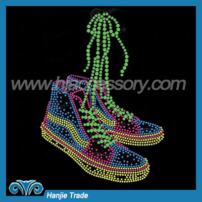 Wholesale Crystal Transfers With Shoes Design for T-shirt