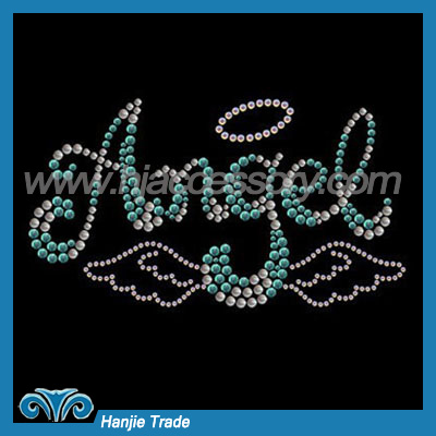 Wholesale Crystal Transfers With Letter Angel Design