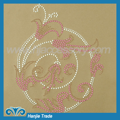 Wholesale Resin Rhinestone Transfers With Flora Design