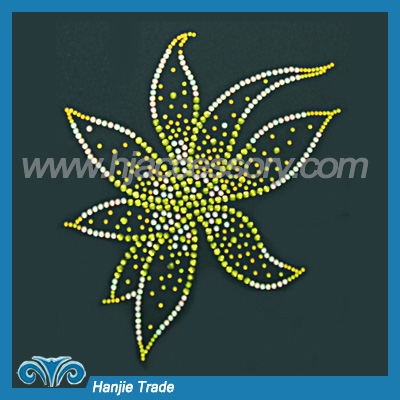 Wholesale Resin Rhinestone Transfers With Flora Design