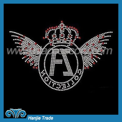 Wholesale Crystal Transfers With Crown Design for T-shirt