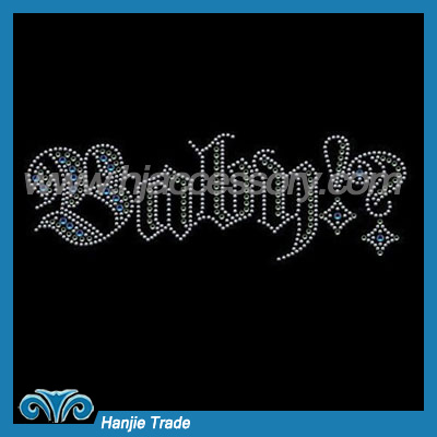 Hot-fix Rhinestone Transfers With Letter Baby Design