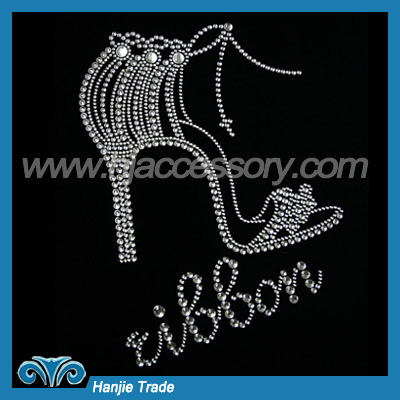 Hot-fix Rhinestone Motif  with High Heel sandal