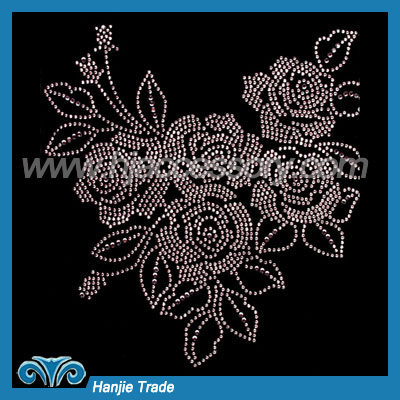 Hot-fix Rhinestone Transfers With Flower Design