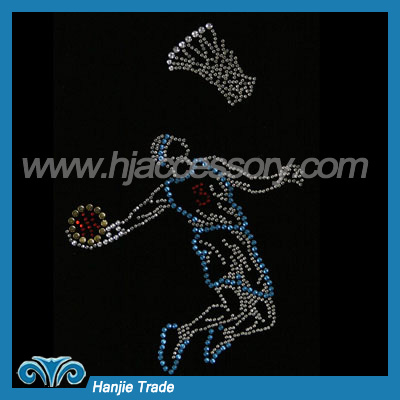 Wholesale Crystal Transfers With Basketball Design