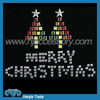 Crystal Rhinestone Transfer Motif for Christmas