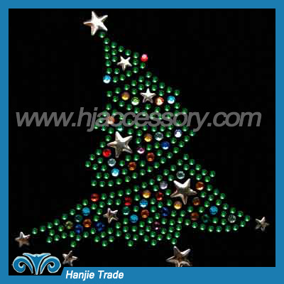 Crystal Rhinestone Transfer Motif for Christmas Tree