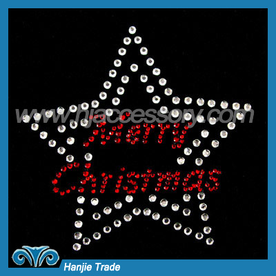 Crystal Rhinestone Transfer Motif for Christmas