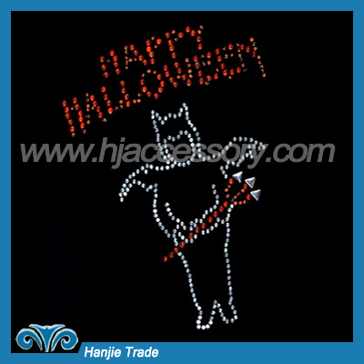 Crystal Rhinestone Transfer Motif for Happy Halloweey