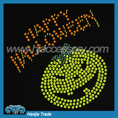 Crystal Rhinestone Transfer Motif for Happy Halloweey