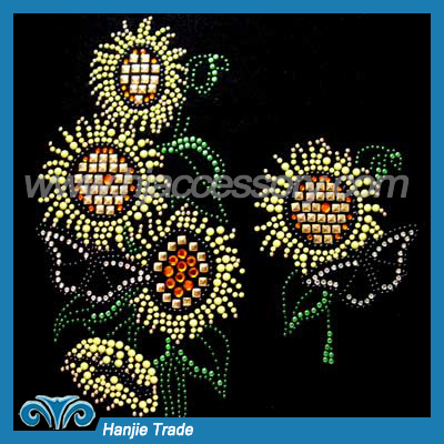 Hot-fix Rhinestone Transfers With Flora Design