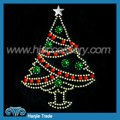 Crystal Rhinestone Transfer Motif for Christmas Tree