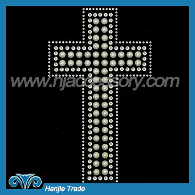 Hot-fix Rhinestone Transfers With Cross Design